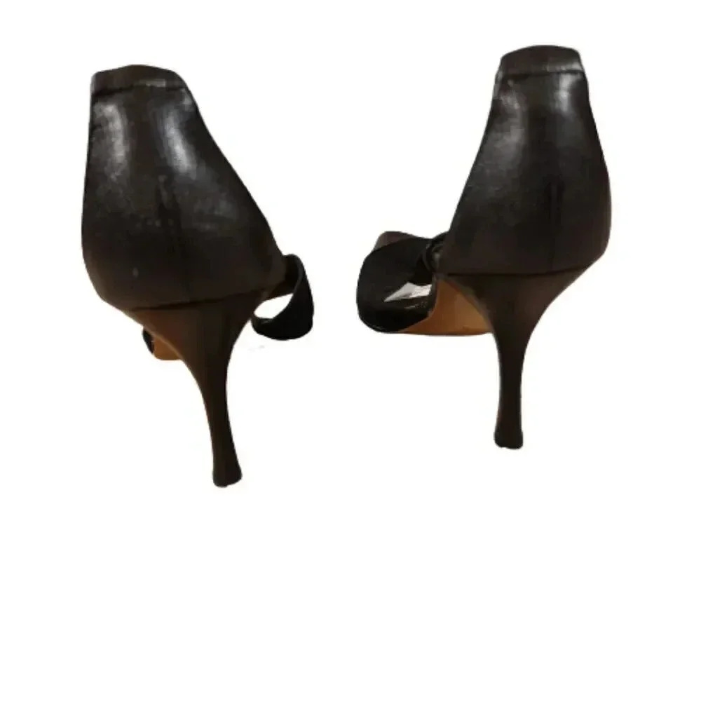 Sharp AK Anne Klein Pointed-Toe Ankle-Strap Heels | Sleek & Sculptural | Size 6